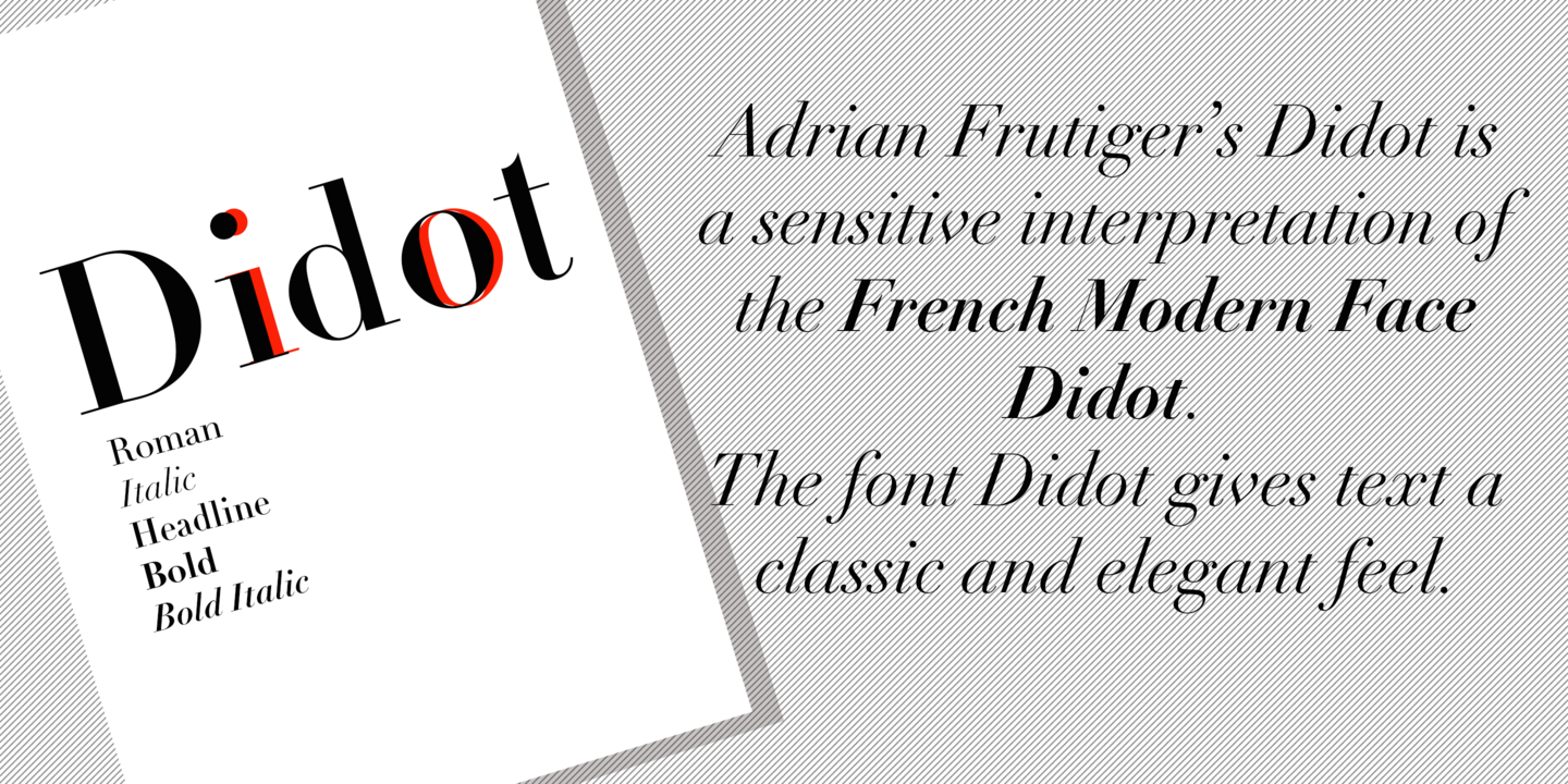Linotype Didot Std Bold Italic Font preview